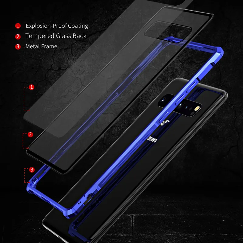 Металлический бампер для Samsung Galaxy Note10 Plus прозрачный алюминиевый каркас чехол из