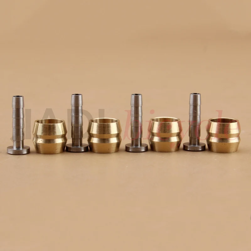 gold MUQZI 4 пары велосипедный гидравлический дисковый тормозной шланг нажимное кольцо+ T игла BH90 велосипедные тормозные трубки оливковая головка масло иглы - Цвет: gold