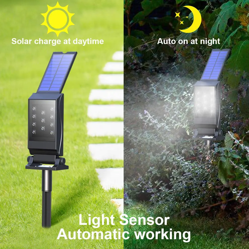 Solar Spotlight 11 LED Bulbs Waterproof Landscape Light Outdoor for Patio Pool Yard Driveway Dropshipping | Освещение