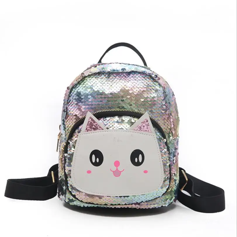 2019 рюкзаки с пайетками для подростков девочек PU mochila Светящийся рюкзак женский