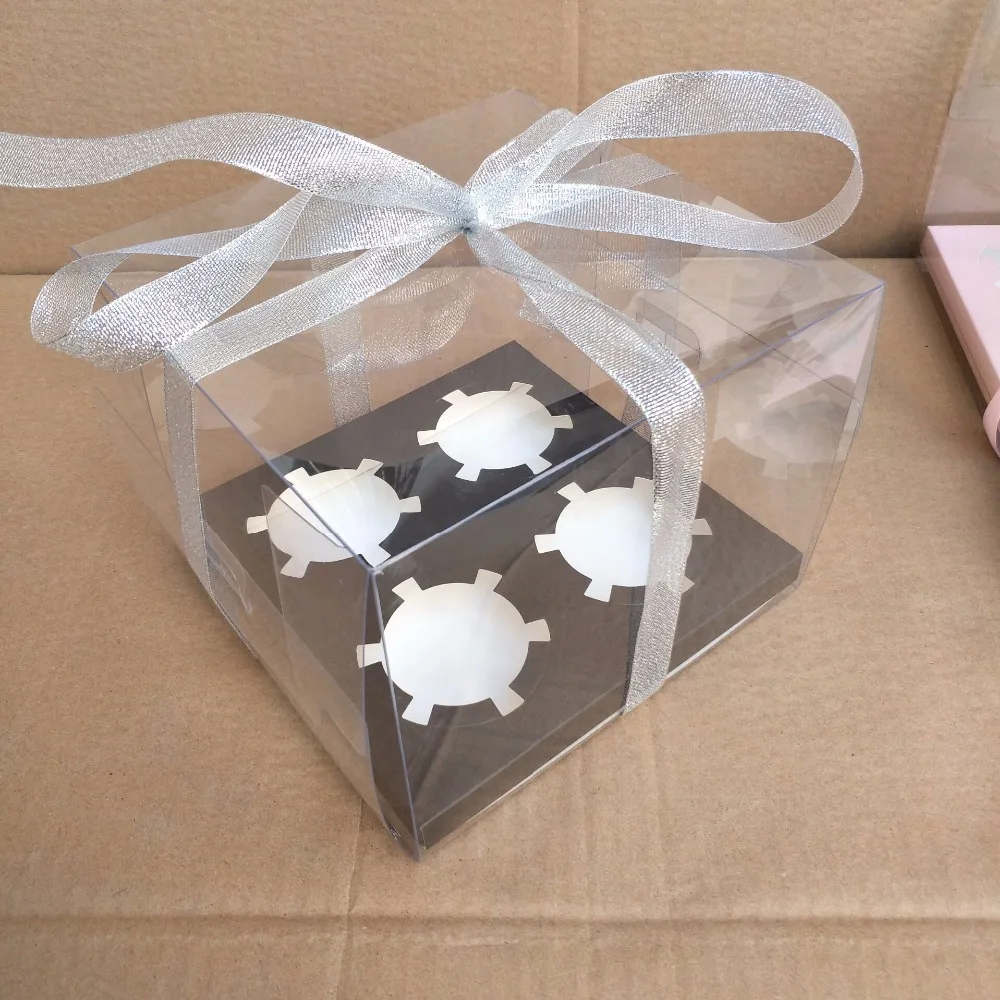 10 компл. Вмещает 2/4/6/12 мини-чашек для торта прозрачные пластиковые пекарни кексы