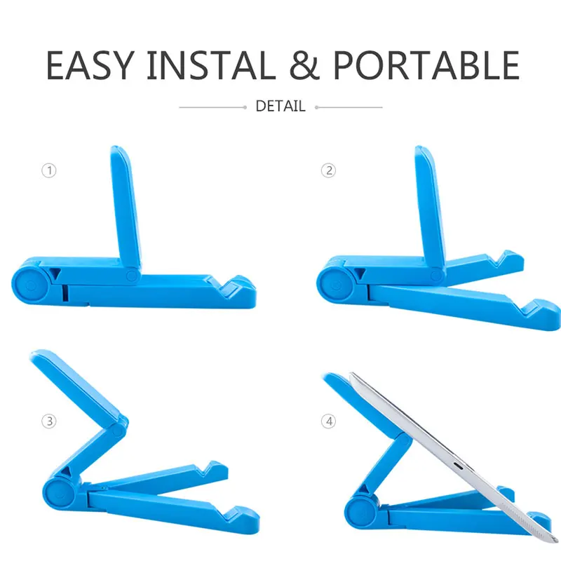 Pushingbest Foldable flat triangular Phone holder Adjustable F1 Tablet PC lazy folding bracke Stand Holder for iphone iPad 2 | Мобильные