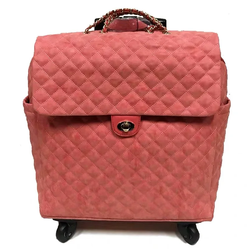 orange CLOTHING CARRYLOVE 1" дюймов женская сумка на колесах багажные крутящееся женские ручной клади дорожная сумка на колесах - Цвет: orange CLOTHING