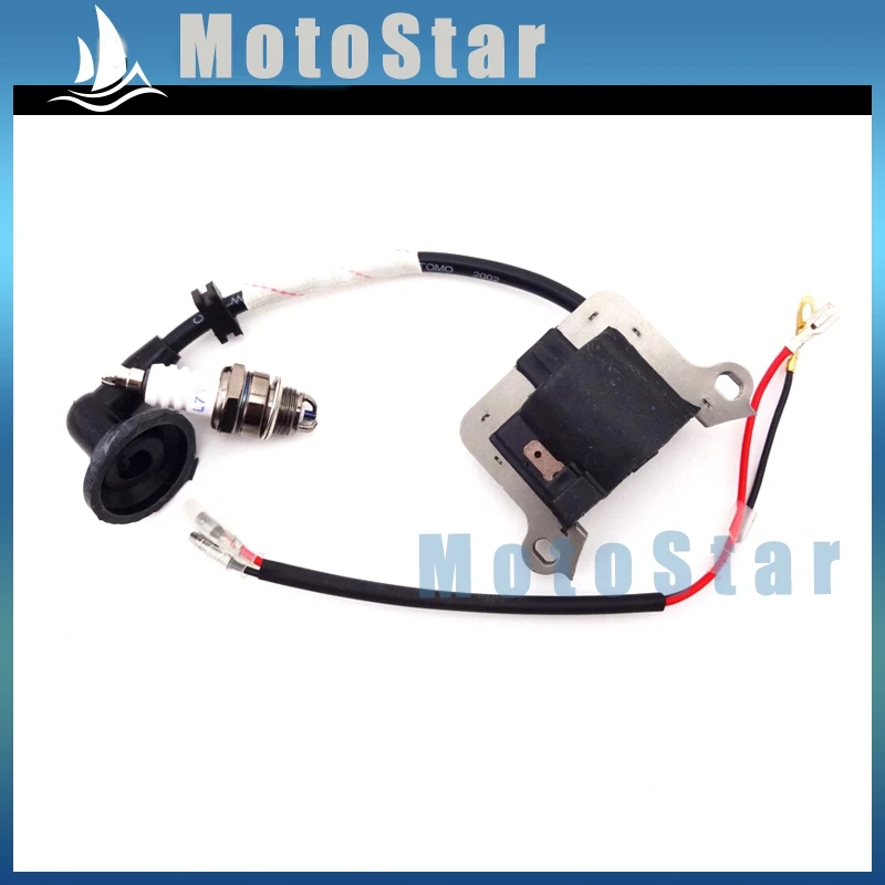 Мини Катушка зажигания мотоцикла + 3 Электрода L7T Свеча для 33cc 43cc 49cc 2 тактный