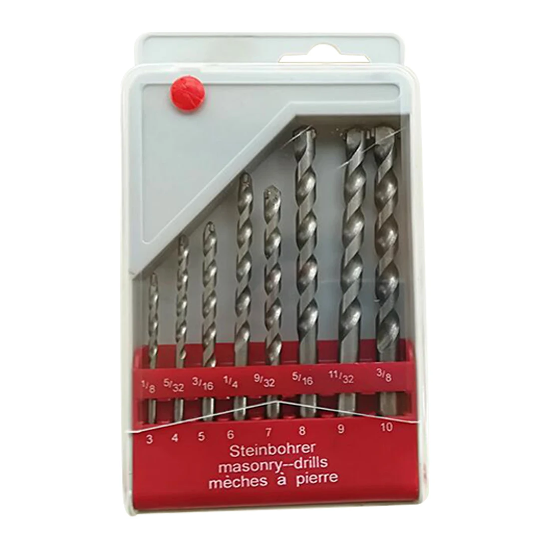 

5/8pcs 4-10mm Rotary Masonry Drill Bits Set Galvanized Drills Round Shank Spiral Flute for Drilling Concrete Brick Tile