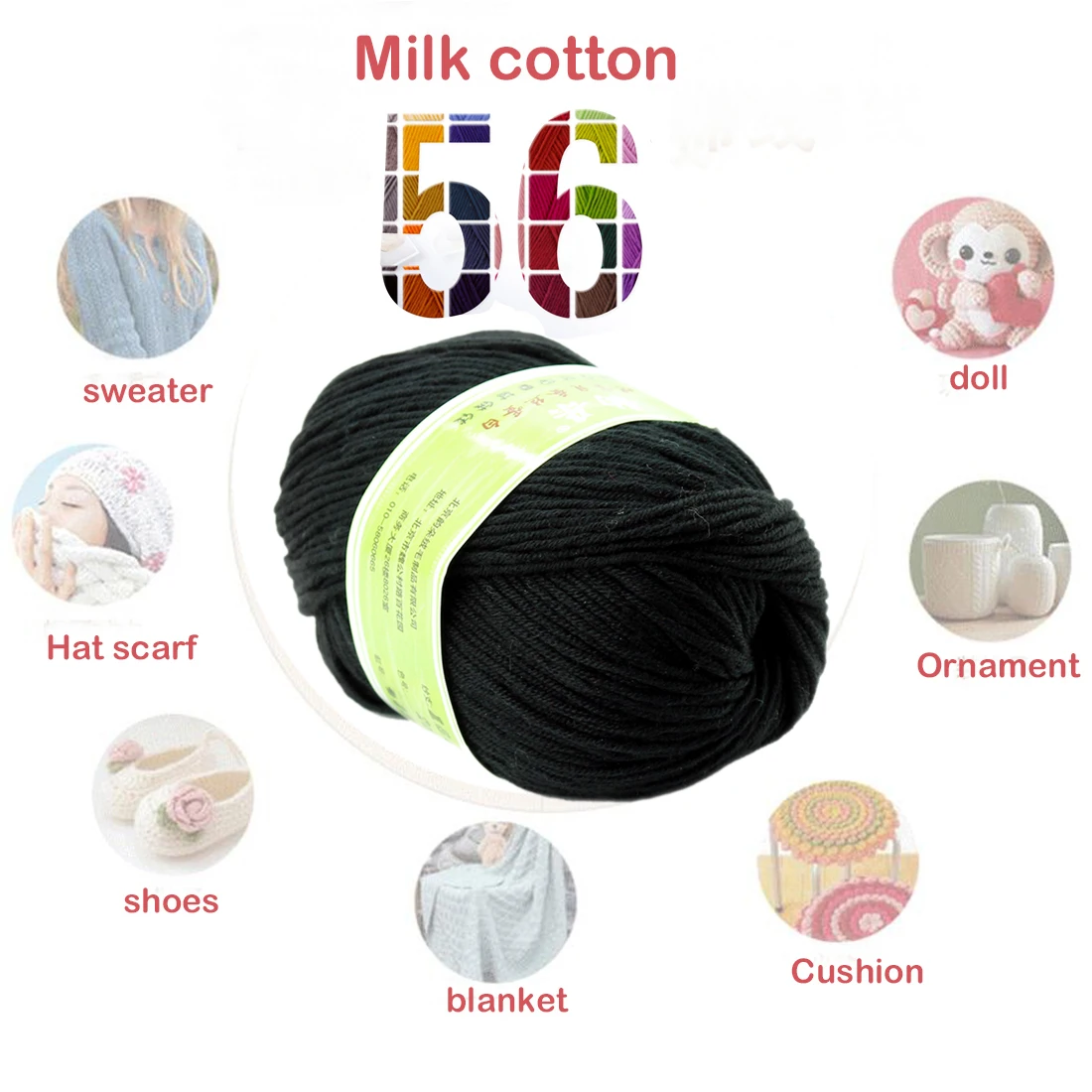 1 шт. Детская шерстяная пряжа из бамбукового хлопка 50 г|baby yarn|hand knittingnatural yarn |
