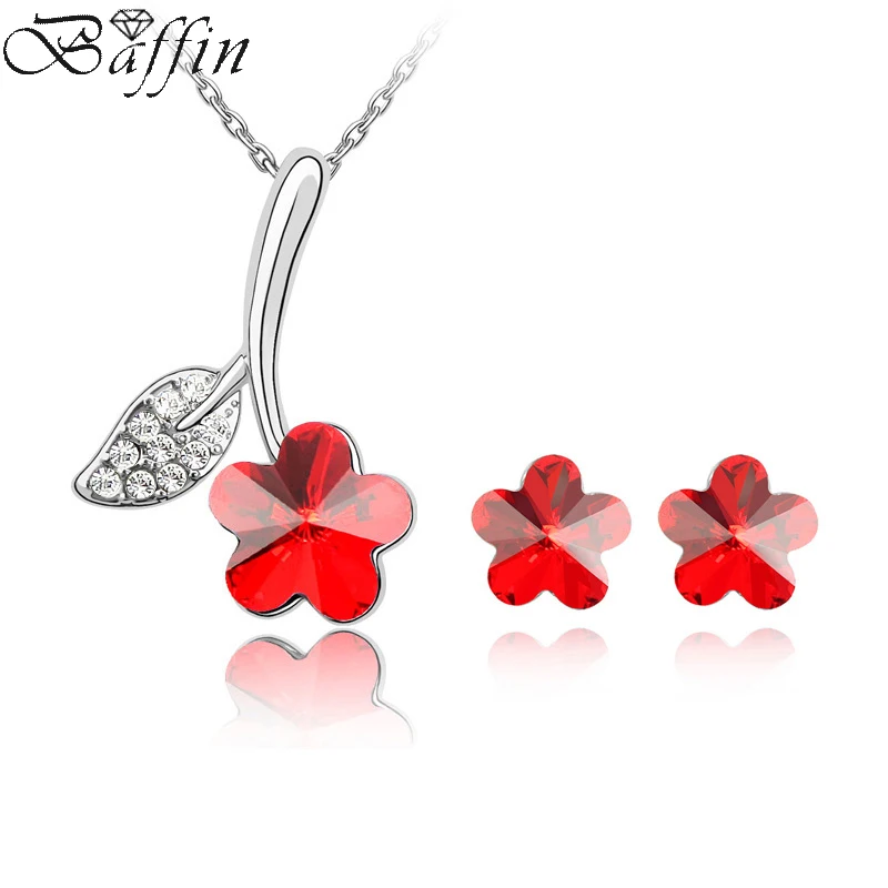 Подвеска с цветком Сваровски серьги-гвоздики | Украшения и аксессуары