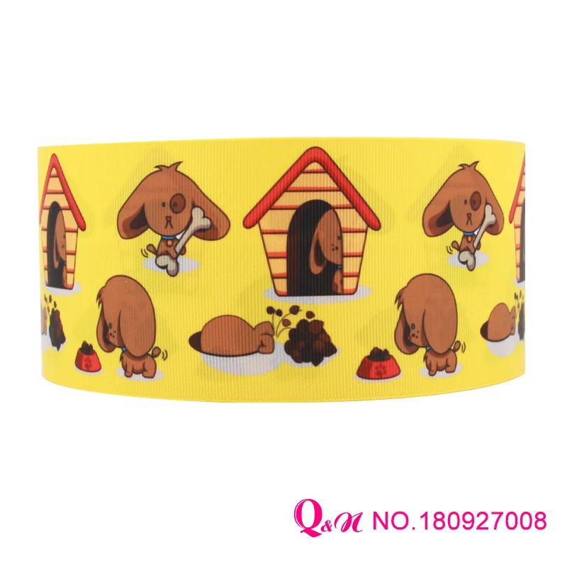 wm 10 yards lot 22mm 38mm 75mm 180927005 dog cartoon design printed grosgrain ribbon for DIY | Дом и сад