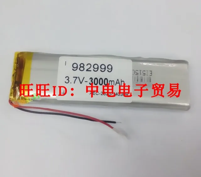 3 7 В литиевая батарея 3100mAh-982999 полимерная электронная книга полоса Светодиодный