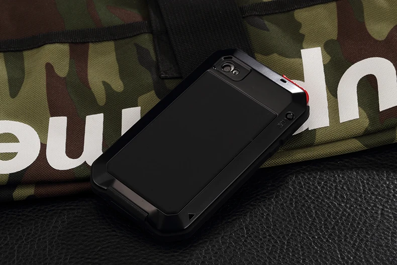 Outdoor Heavy Duty Doom Armor Shockproof Metal Case For iPhone XS MAX XR X 7 8 6 6S Plus 5 SE 5S 4 4S Dustproof Protection Cover