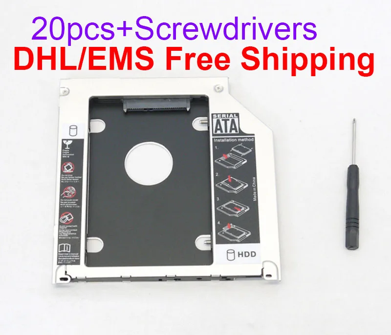 Бесплатная доставка DHL/EMS! Новый жесткий диск 20 шт. SSD Caddy для Apple Macbook Pro Unibody A1278 A1286