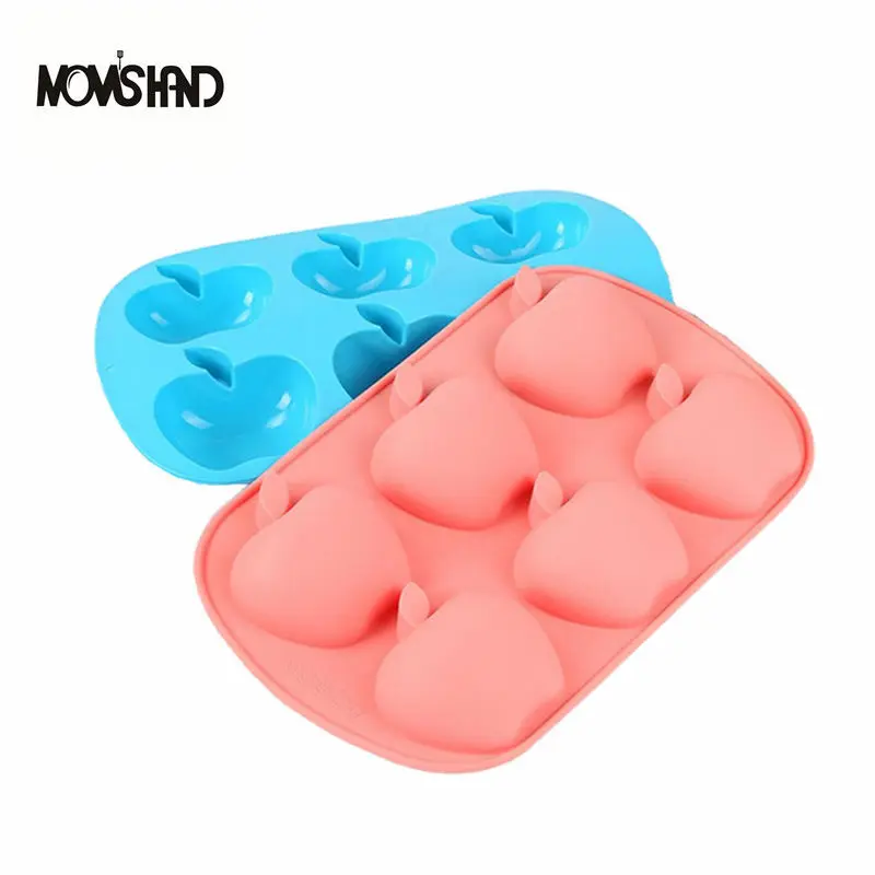 6 ячеек Мини яблоко силиконовая форма для торта|pan mold|pan cake moldmold supplier |