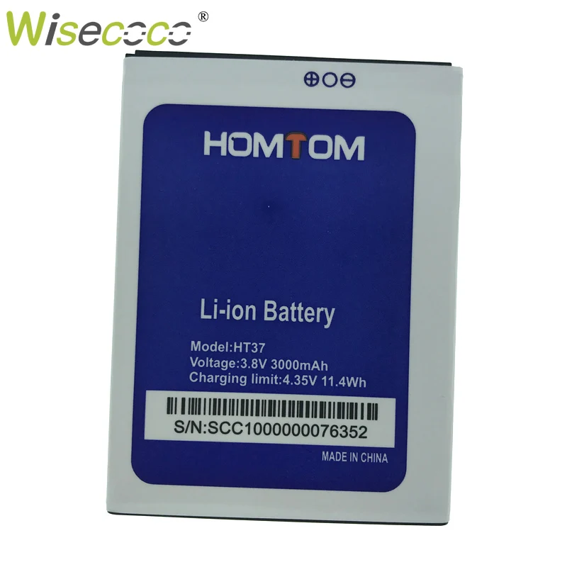 Wiscoco 2 шт. аккумулятор 3000 мАч для смартфона Smart HT37 HT 37 Pro высокого качества+ номер для отслеживания