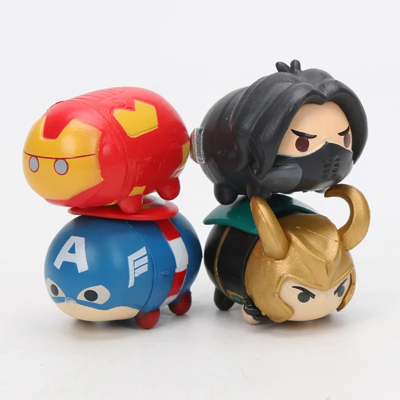 3,5*2 см 8 шт. игрушки Marvel Q версия Мстители 3 Бесконечная война Человек-паук Железный человек Халк Веном Тор Набор Фигурки Модель Куклы