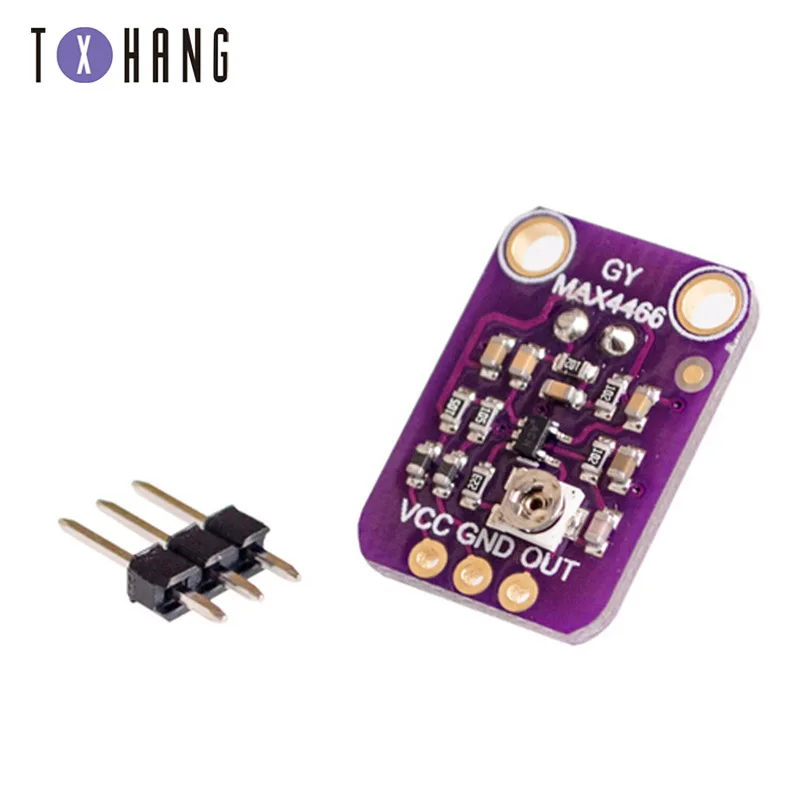 GY-MAX4466 MAX9814 Электрический усилитель для микрофона Модуль регулируемое усиление GND