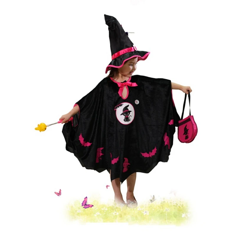 Костюмы на Хэллоуин для детей плащ-накидка ведьмы девочек детские костюмы |