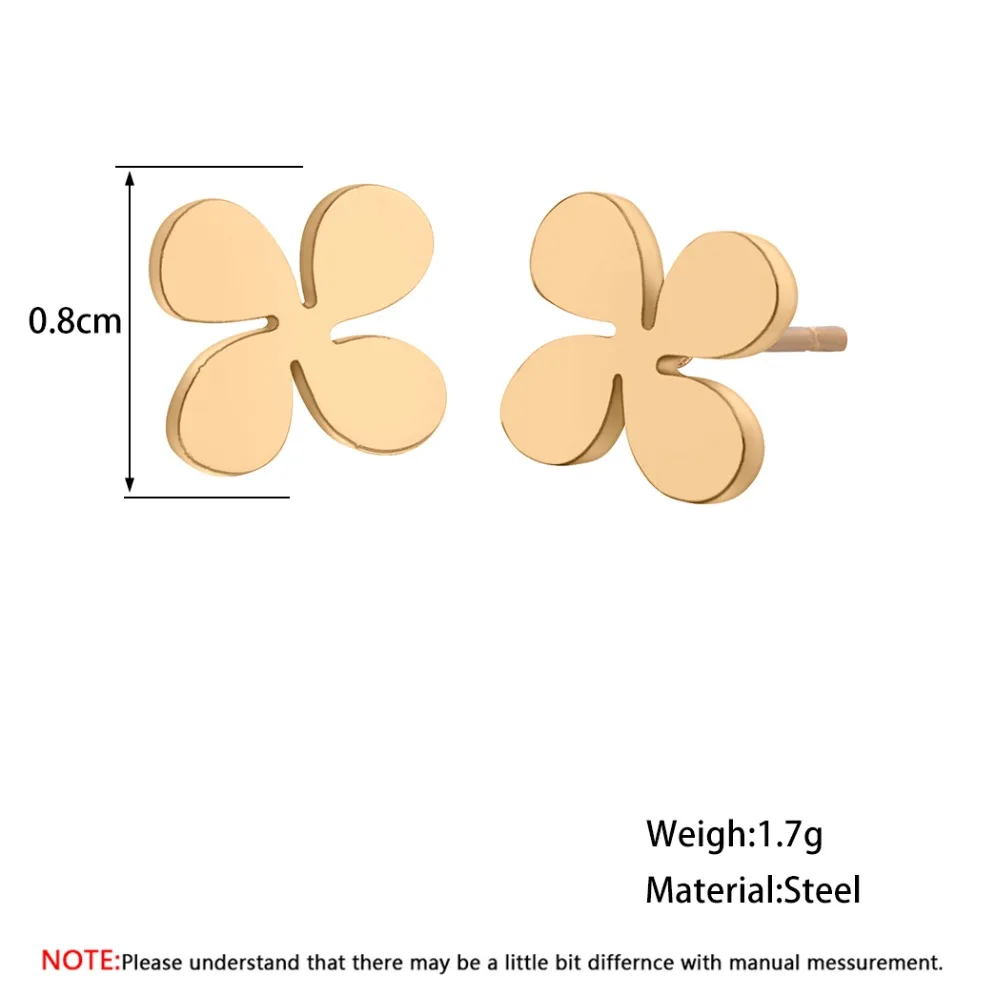 Todorova South Korea Windmill Stud Earrings Women Accessories Gold Color Stainless Steel Jewelry Male | Украшения и аксессуары