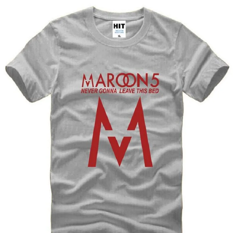 Модные рок-группы maroon5 печатных футболки для мужчин короткий рукав о-образный