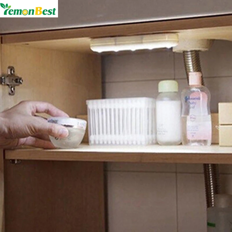 Беспроводной настенный светильник mini 5 свет в ночь шкаф лампы Батарея домашнего