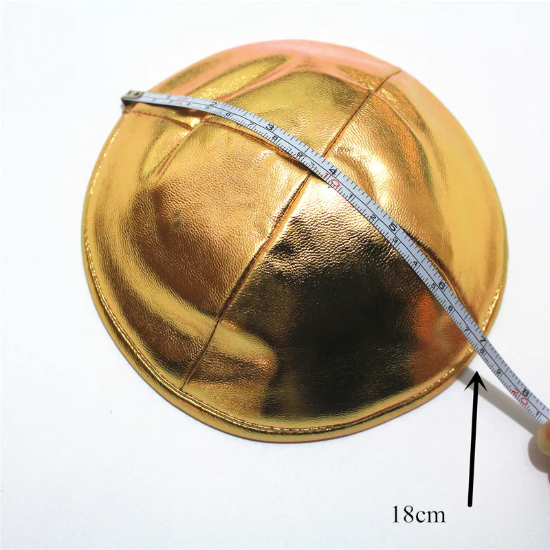 Коричневый цвет еврейский yarmulke твердая Высококачественная купольная Размер 19 см хлопок бархат Kippah еврейская Кепка