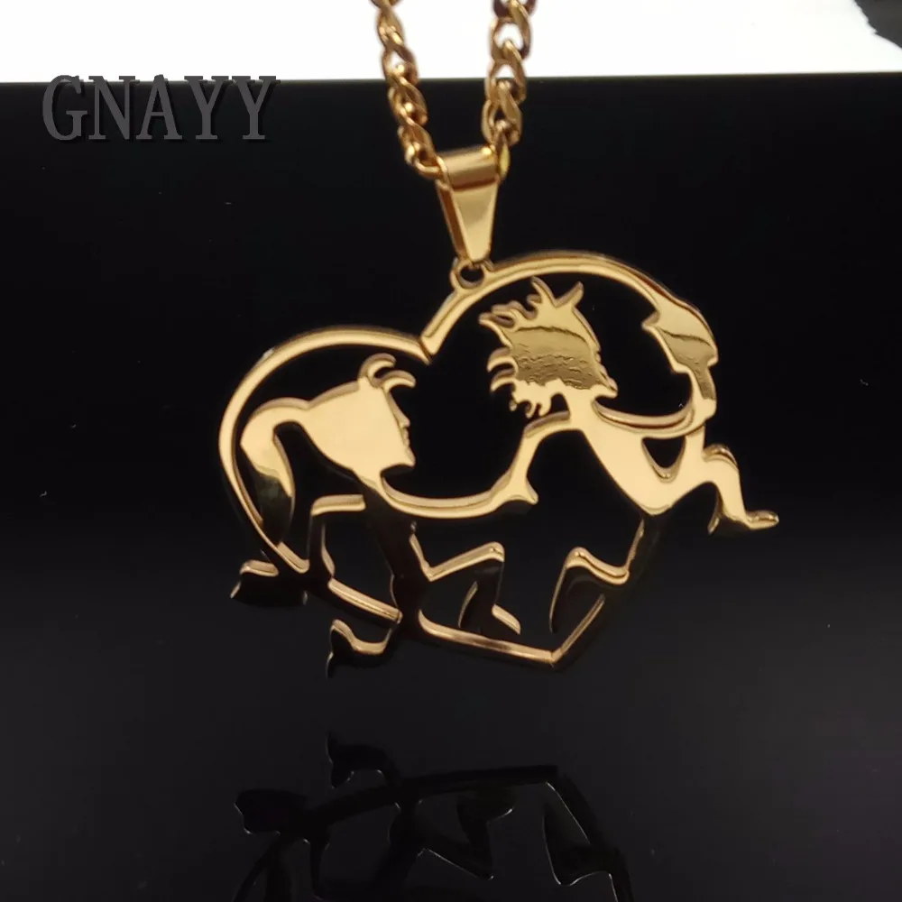 GNAYY JEWELRY ICP HATCHETMAN n HATCHETGIRL LOVE Gold tone pendant w/ gold 5MM 30'' CURB CHAIN NECKLACE LARGE | Украшения и