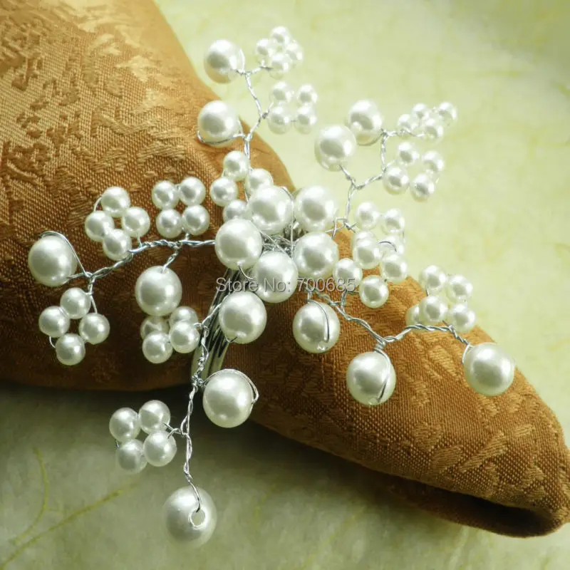 

pearl flower napkin ring ,napkin holder