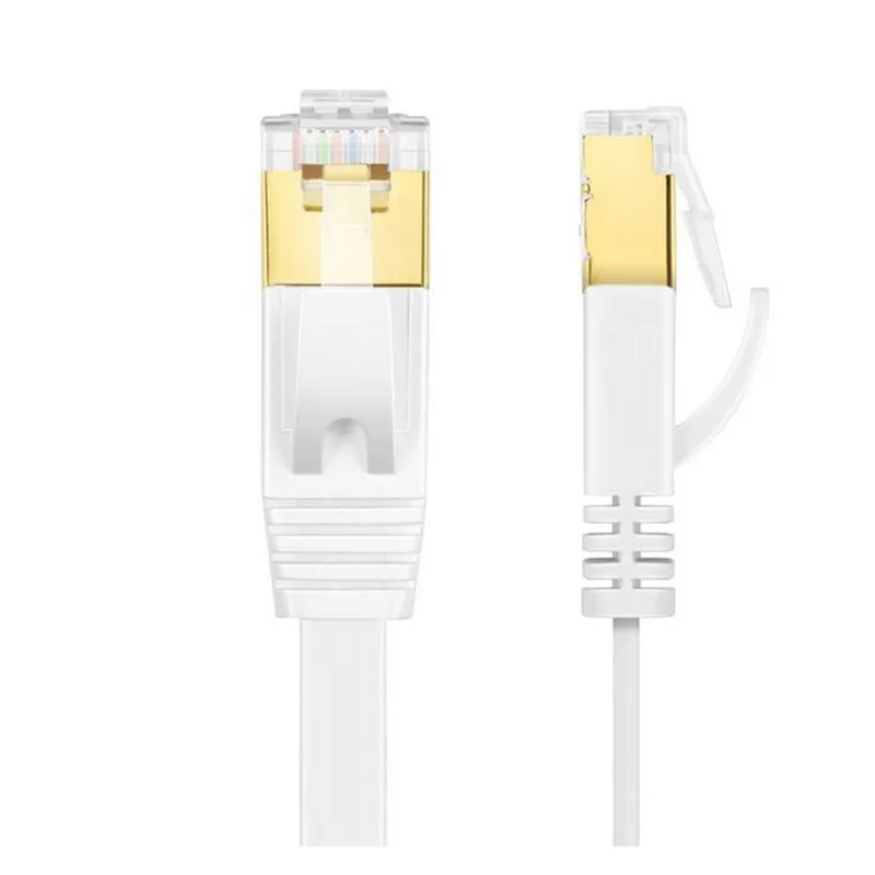 LBSC Cat7 Ethernet плоский Соединительный сетевой кабель, экранированный (STP) с Snagless Rj45 Connectors-1M2M3M5M