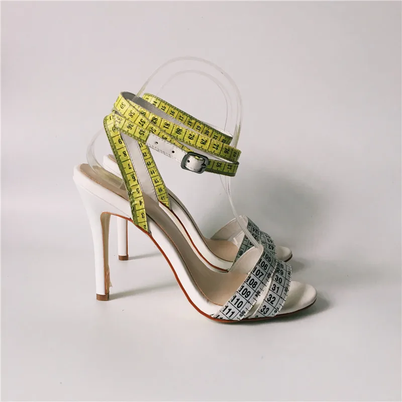 White Mixed Yellow Women High Heels Sandals Gladiator Ankle Strap Ladies Summer Shoes Fashion Rulers Wedding Zapatos Mujer | Обувь