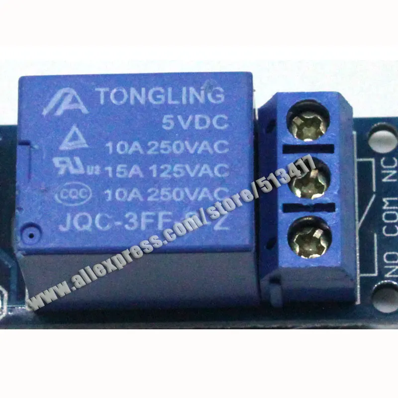 1pcs 5V 1 Channel Relay Module Board Shield with Optocoupler Support High Level Trigger | Электронные компоненты и