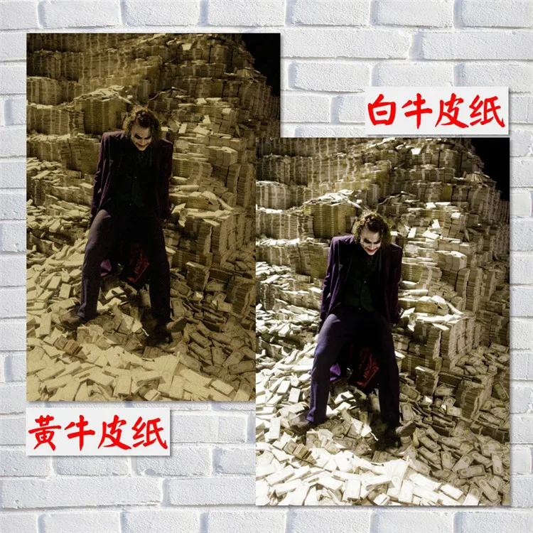 Художественный постер joker 1 из крафт-бумаги для бара кафе декоративная брендовая