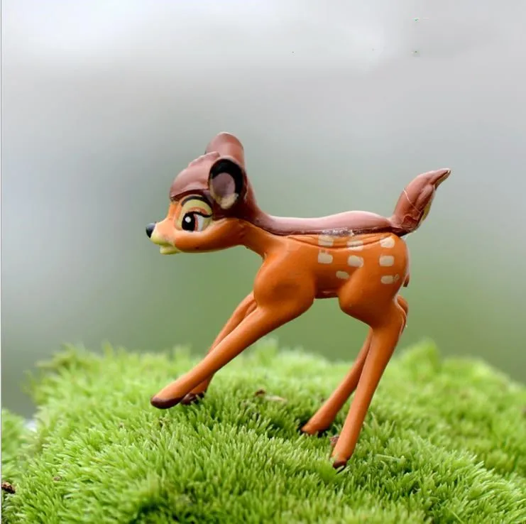 2 шт./лот миниатюрные садовые Статуэтки из ПВХ Deers домашний декор аниме Кукольный