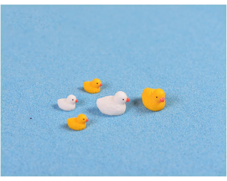 2019 1 шт. Милая желтая белая утка Сделай Сам Смола Фея Сад ремесло украшение