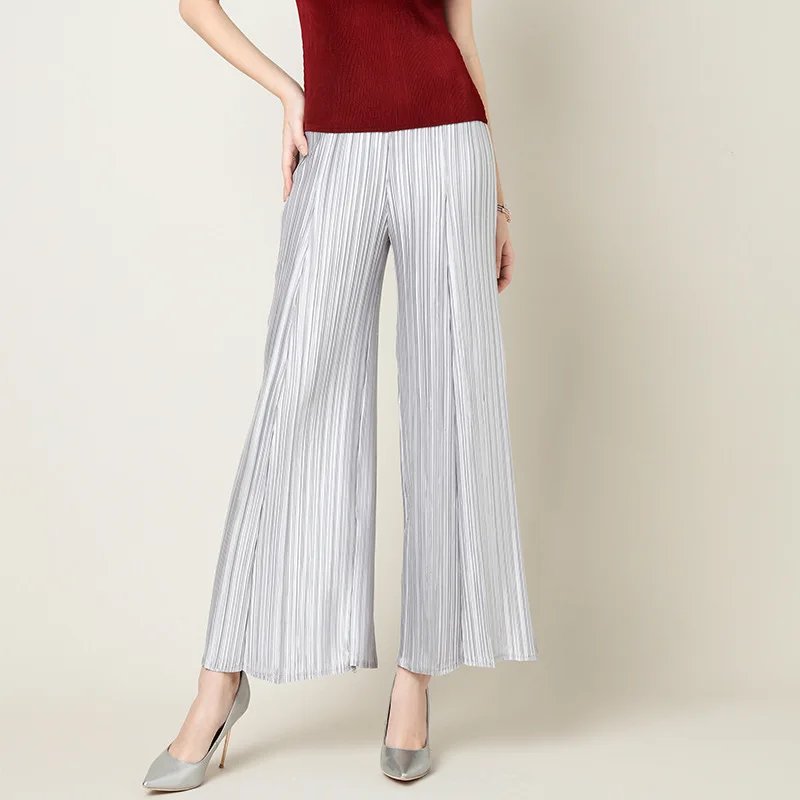 Женские широкие брюки LANMREM летние повседневные эластичные свободные