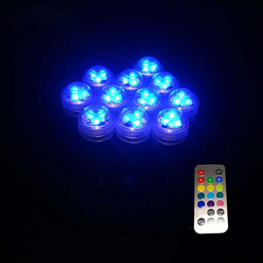 CR2032 MiniLED Light с питанием от батареи (20 шт./лот) RGB погружные светодиодные вечерние