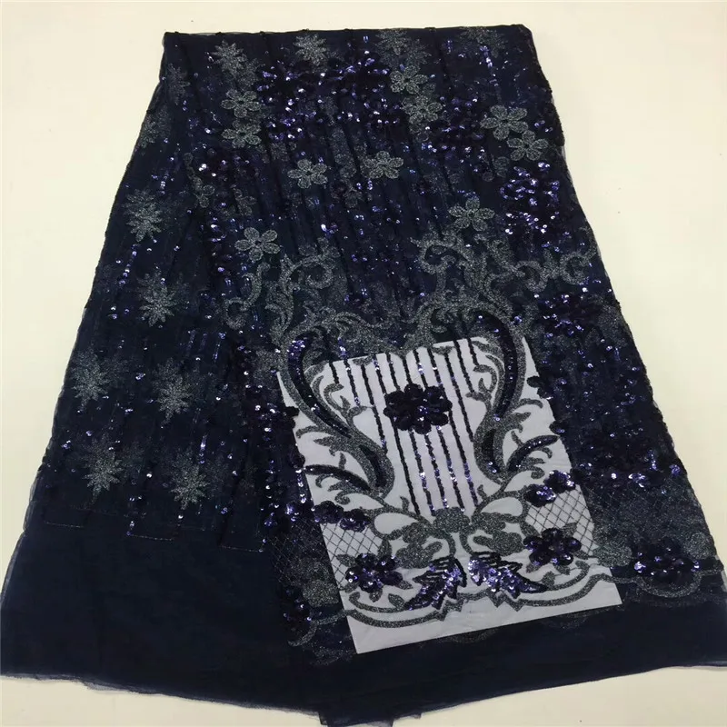 Most popular France mesh fabric sequin tulle lace for Nigerianweddings high quality french sequins DP95B-2 | Дом и сад