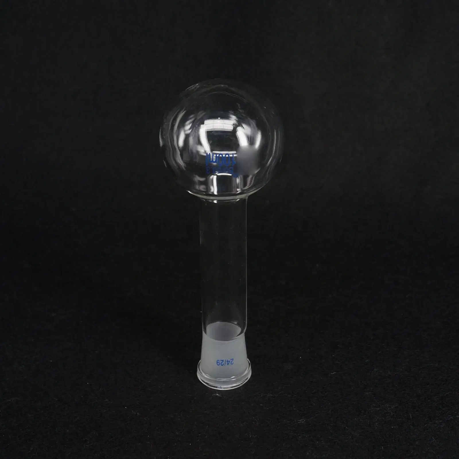 Лабораторная стеклянная фляжка Quickfit 24/29 100 мл с одним длинным горлом и круглыми