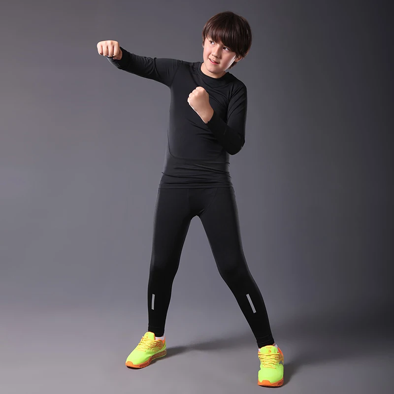 

Top running tights kids basketball pants compression fitness gym running training sets mens jogging leggings tights sports suits