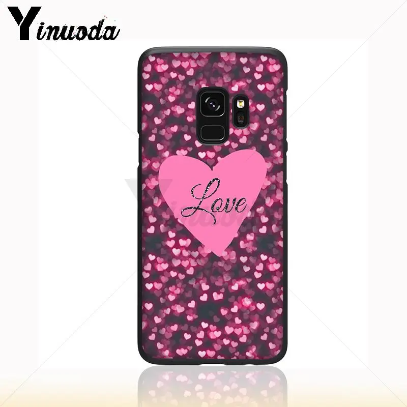 Yinuoda heart shape Cute Heart Point Soft Silicone Phone Case Cover For Samsung Galaxy s8 s9 plus note 8 note9 s7 s10 lite cover | Мобильные