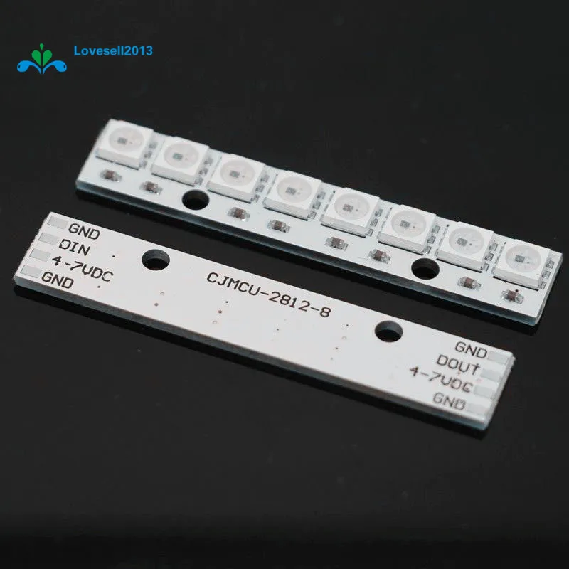 

WS2812 WS 2811 5050 RGB LED Lamp Panel Module 5V 8-Bit Rainbow LED Precise