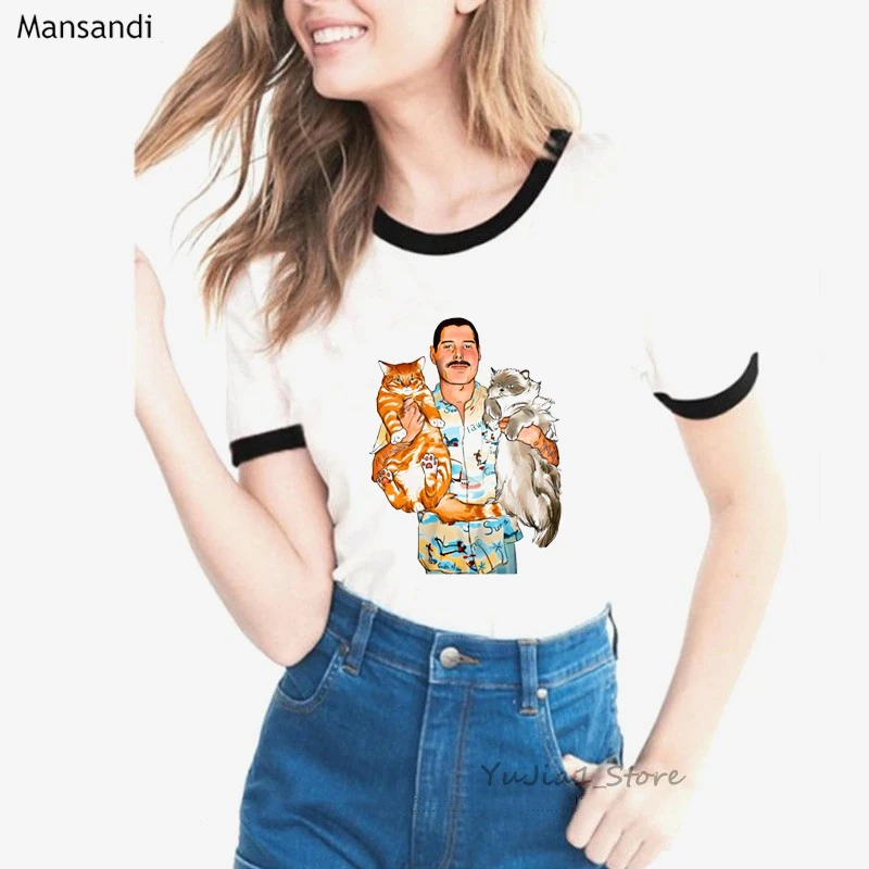 Freddie Mercury, футболка с графическим рисунком, женская одежда,, The queen Band, футболки, женские летние топы, женская футболка, уличная одежда