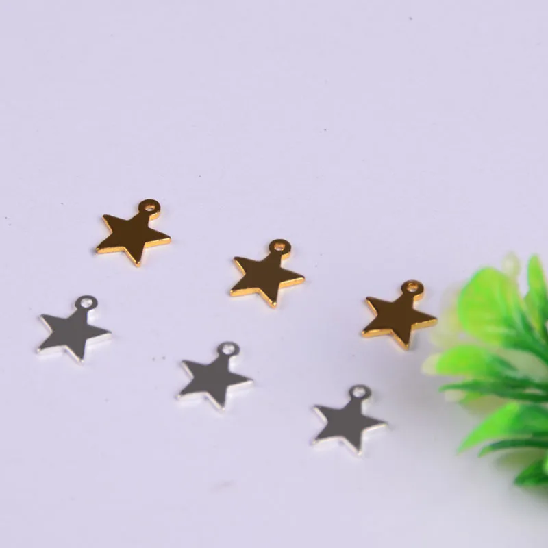 8*7 3 мм 50 шт. медный материал золотой цвет простая звезда пустой штамп амулеты для