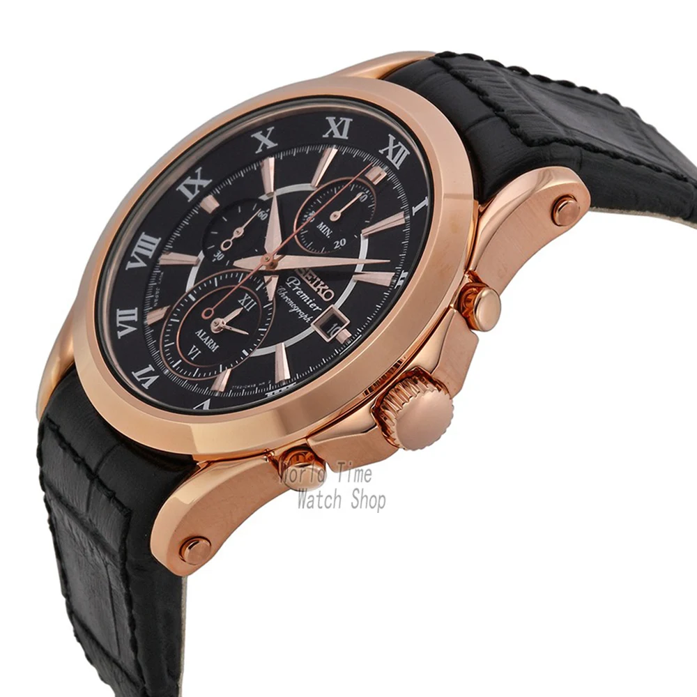 Часы seiko Premier серии сапфир кварцевый хронограф Для мужчин смотреть SNAF24P1|watch series|watch