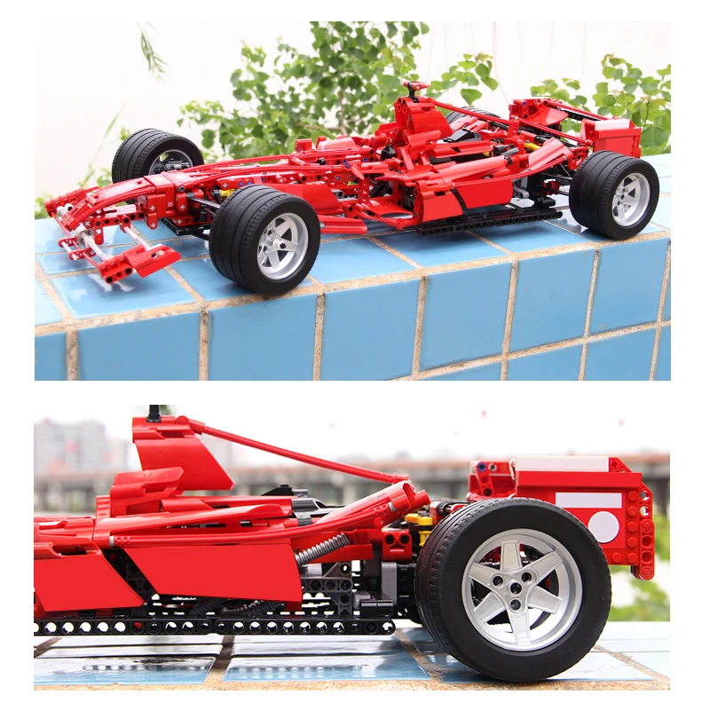 1242 шт. Technic серия красный F1 формула гоночный автомобиль 1:8 Модель Набор