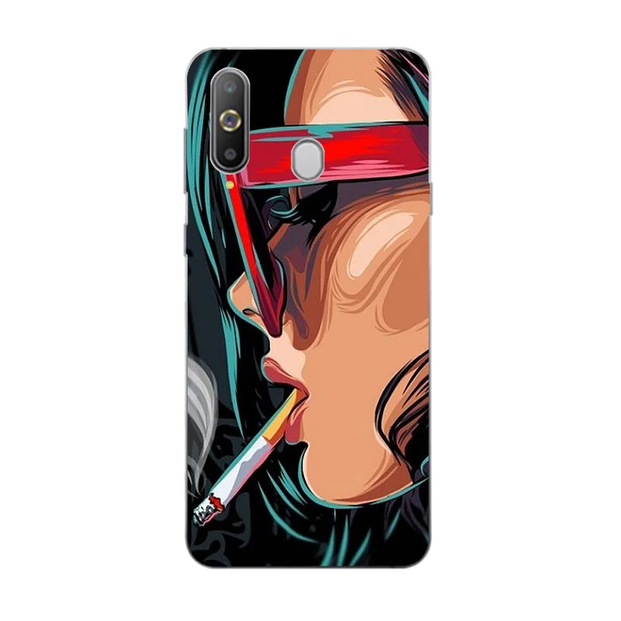 For Samsung Galaxy A8s Case Patterned TPU Soft Silicon Protective Back Cover Phone Funda |