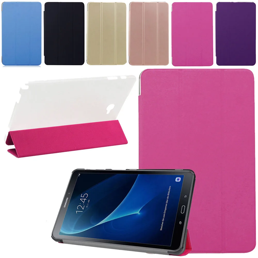 Чехол для Samsung Galaxy Tab A S Pen SM-P580 P585 10,1 дюймов кожаный флип чехол прозрачная задняя крышка cмарт-чехол для планшета