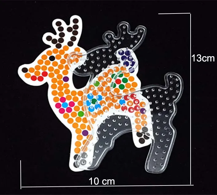 17 5 мм Хама бусины шаблон с цветной бумагой пластик трафарет головоломки Perler головоломки бусины Diy Прозрачная форма головоломки Pegboard - Цвет: 17
