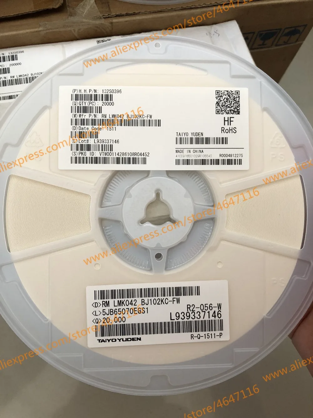 Бесплатная доставка 20000 шт/пластины Новый 0402 01005 102K 10% 1000PF X5R 10V SMD LMK042BJ102KC FW 8 2 K 9 1 10K