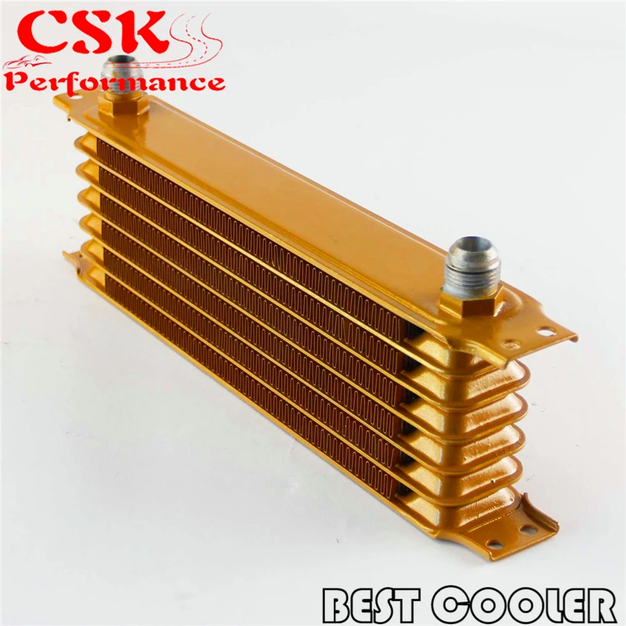 Универсальный 7-рядный масляный радиатор коробки передач двигателя AN10 + золотой
