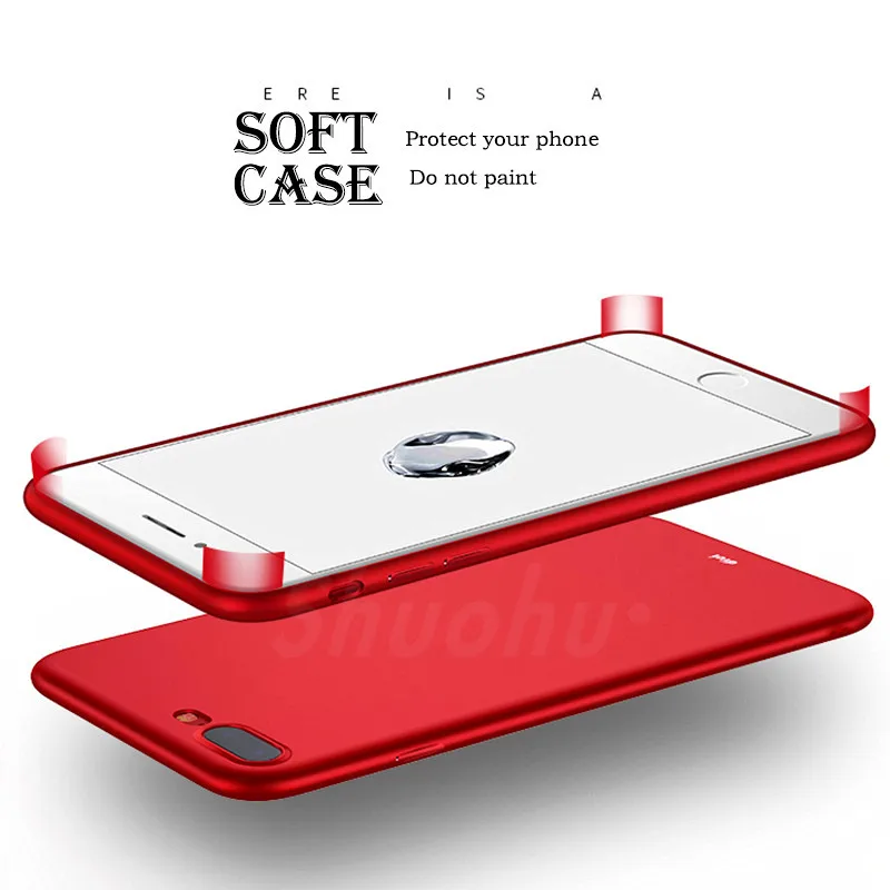 Xinmanrou Luxury Matte Soft Ultra-thin Back Full Cases for IPhone 6 6S Plus Case TPU Protect Shell Cover 7 |