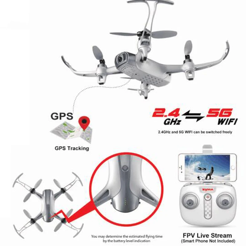 Новейший SYMA W1 gps Дрон с Wi-Fi FPV 1080P камерой follow me бесщеточный Квадрокоптер управление жестами RC складной мини вертолет